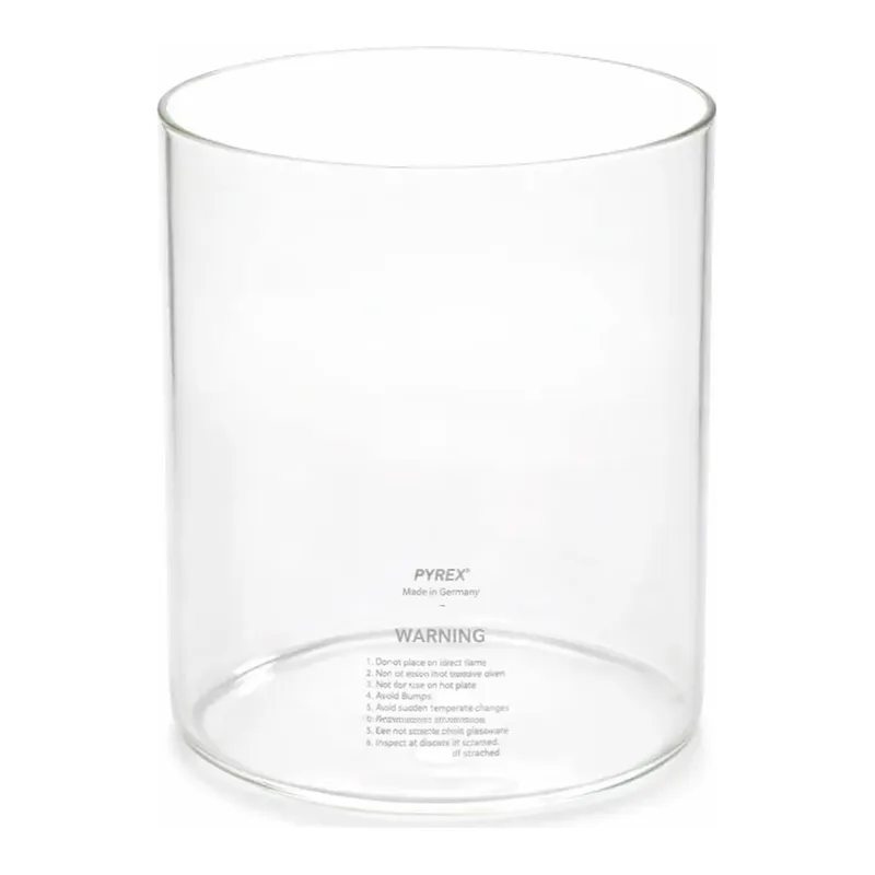 Merck Pyrex cylindrical jar, plain