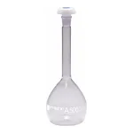 Merck Pyrex Volumetric flask, heavy duty, class A, works certified, USP/ISO/DIN tolerances