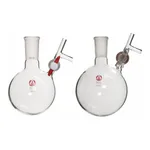 Merck Aldrich round-bottom storage flask with stopcock-equipped septum-inlet