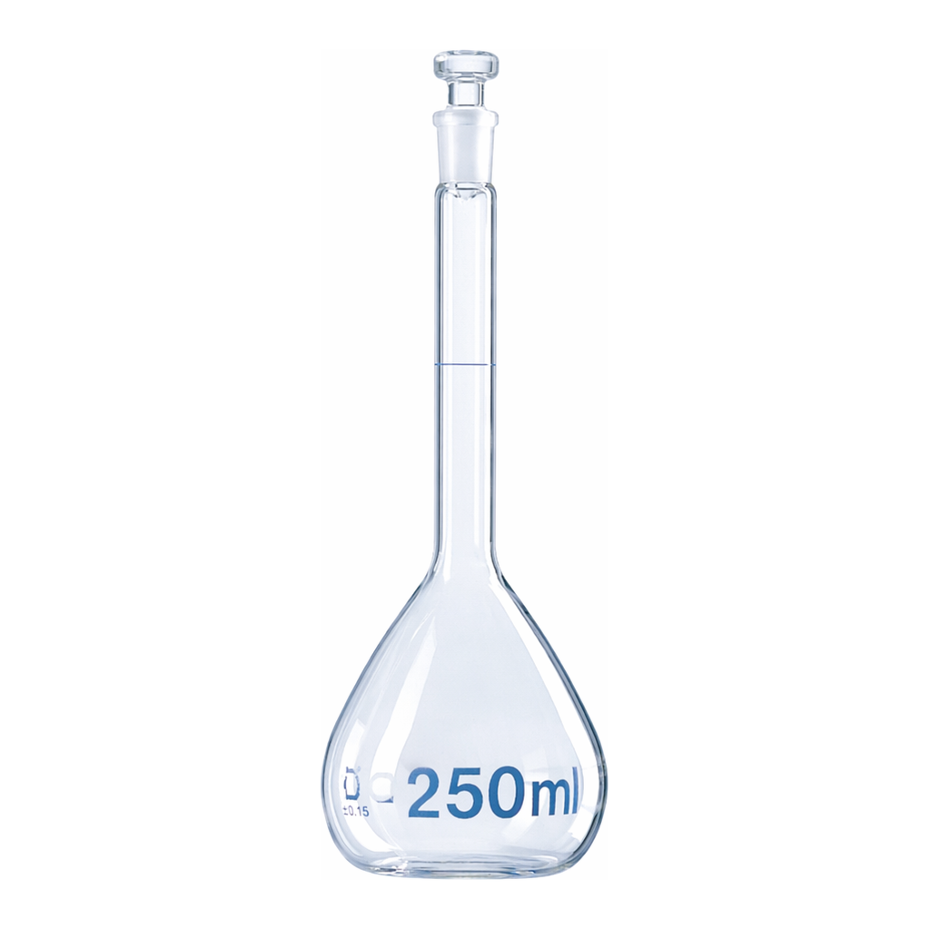 Merck BRAND BLAUBRAND volumetric flask, glass stopper, clear glass