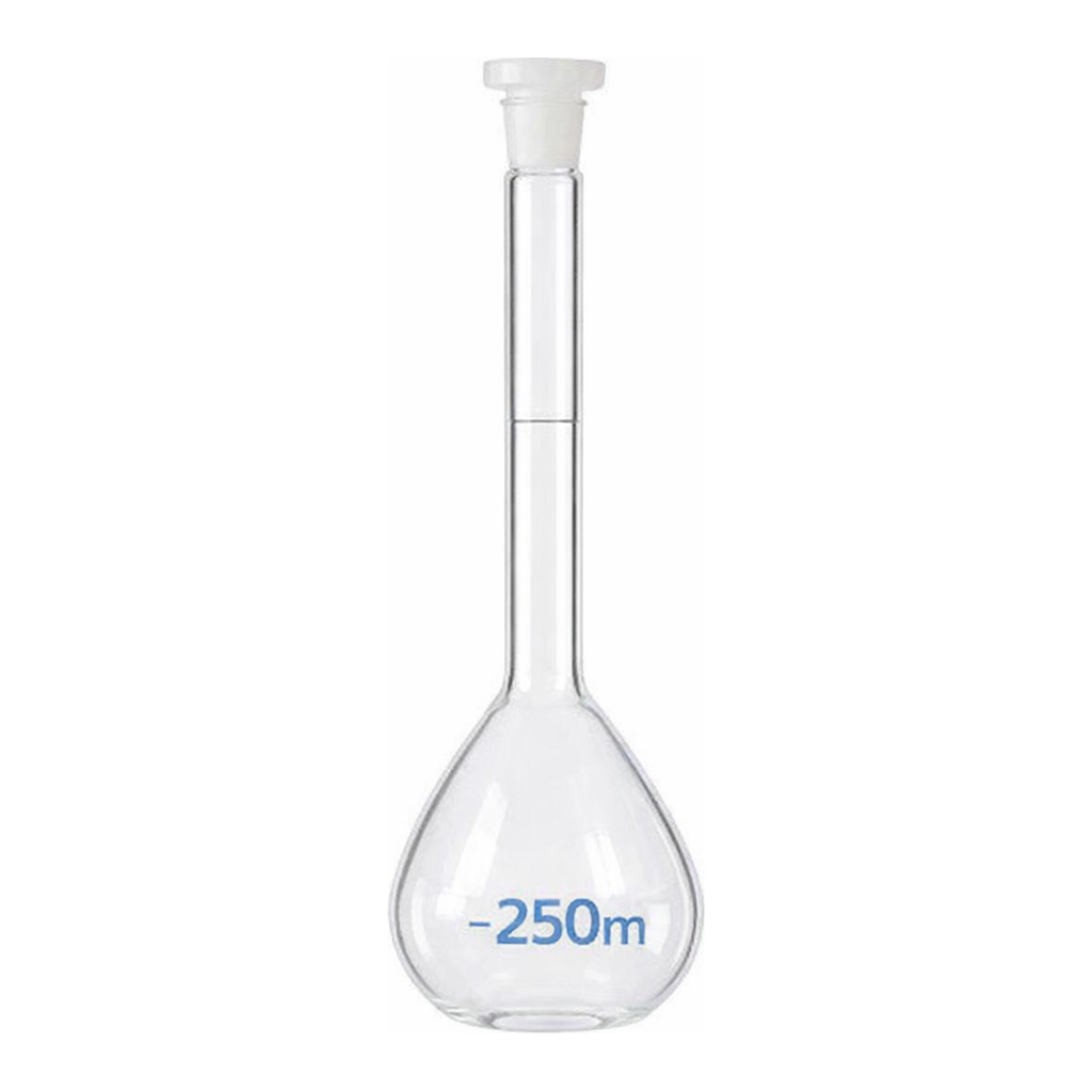 Merck BRAND BLAUBRAND volumetric flask, PP stopper, clear glass