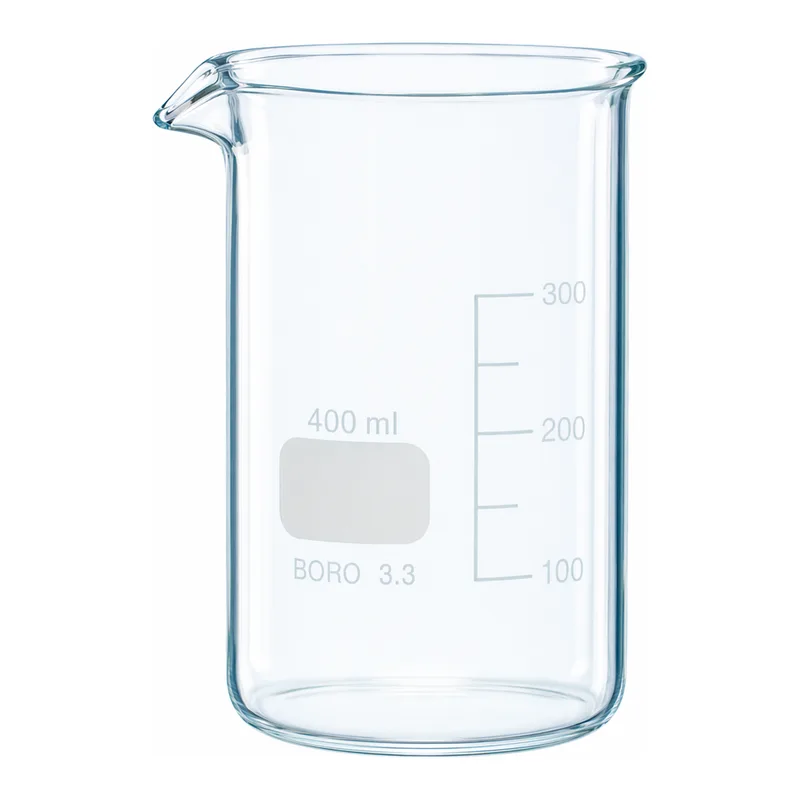 Merck BRAND glass beaker with spout, tall form