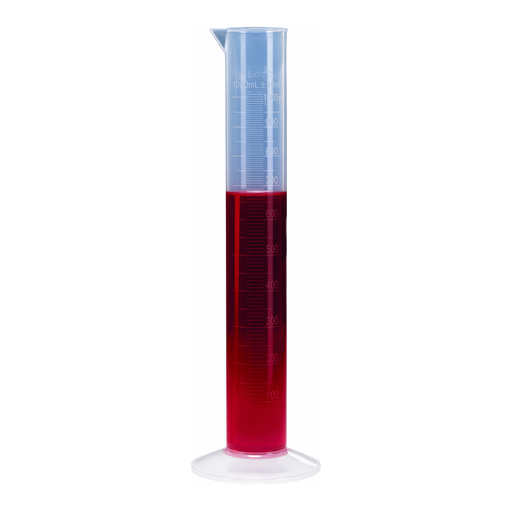 Merck BRAND graduated cylinder, PP, with blue printed scale or embossed scale