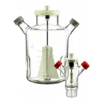 Merck Corning ProCulture glass spinner flask complete, baffled, angled sidearms