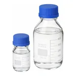 Merck Duran laboratory bottles, with caps