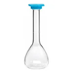 Merck Pyrex class A volumetric flask with snap cap