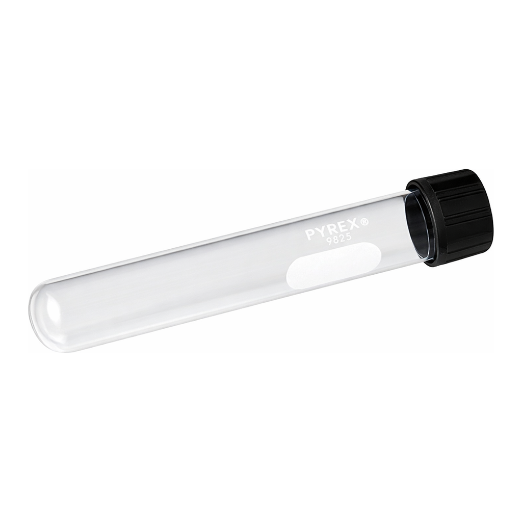Merck Pyrex culture tubes, screw cap with PTFE liner