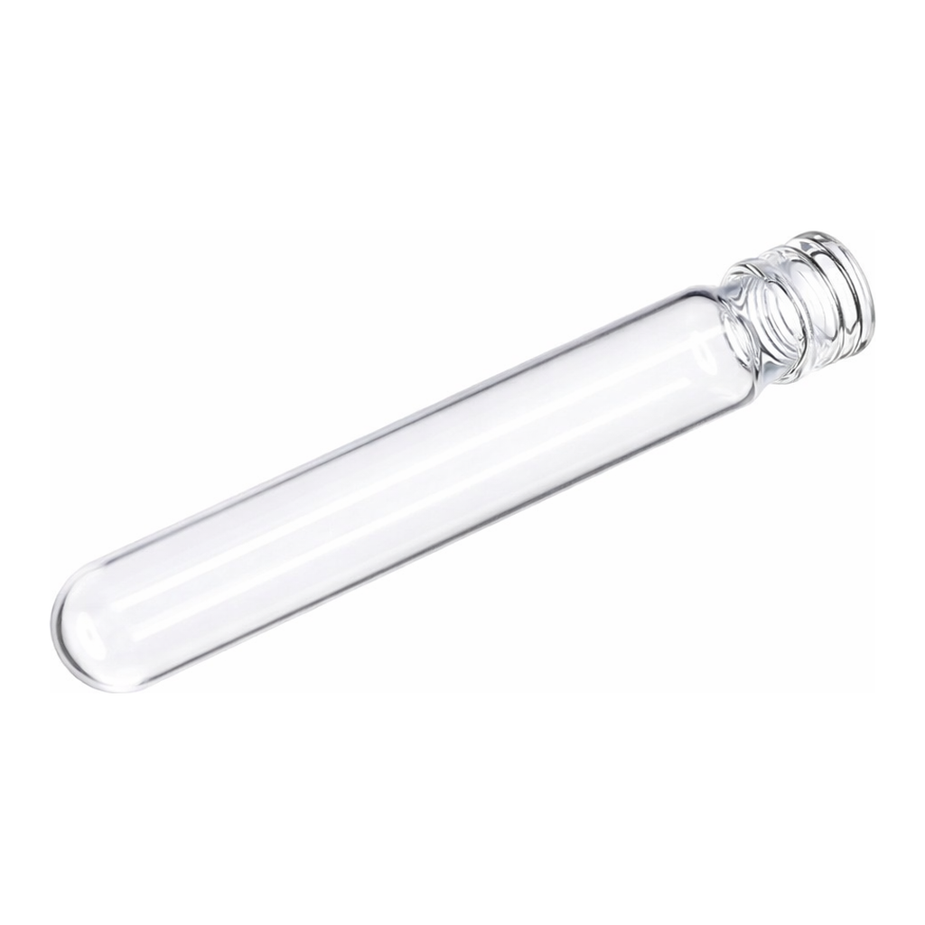 Merck Pyrex disposable culture tubes, screw cap style, round-bottom