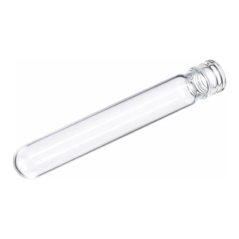 Merck Pyrex disposable culture tubes, screw cap style, round-bottom