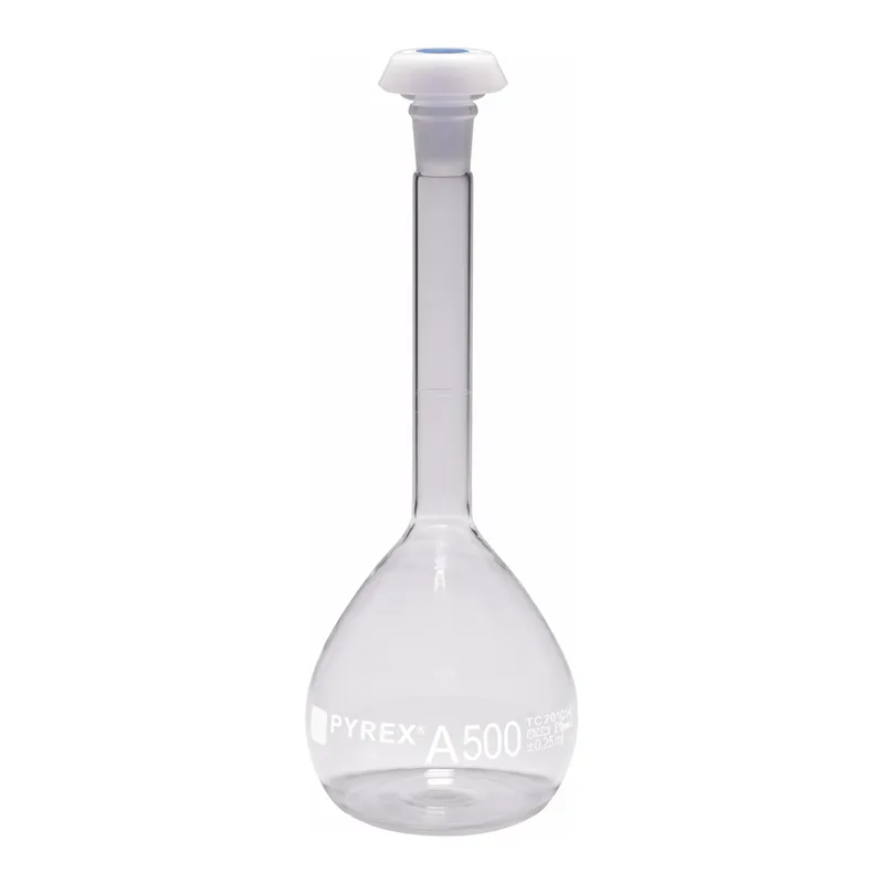 Merck Pyrex Volumetric flask, heavy duty, class A, works certified, USP/ISO/DIN tolerances
