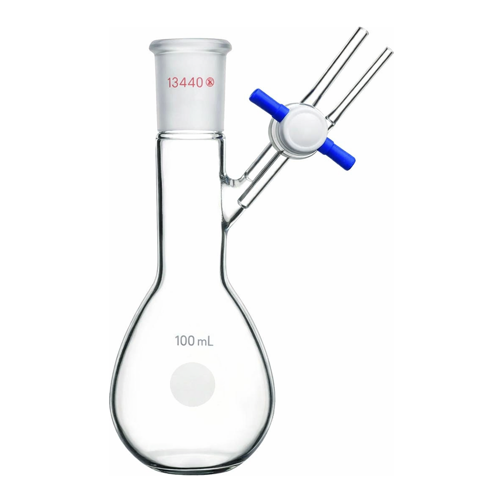 Merck Synthware pear-shaped Schlenk flask with stopcock