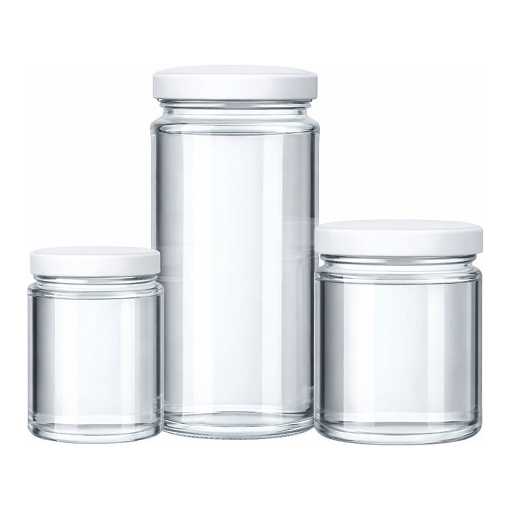 Merck Wheaton straight-mouth bottles with cap, clear