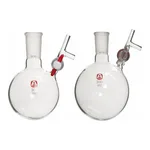 Merck Aldrich round-bottom storage flask with stopcock-equipped septum-inlet