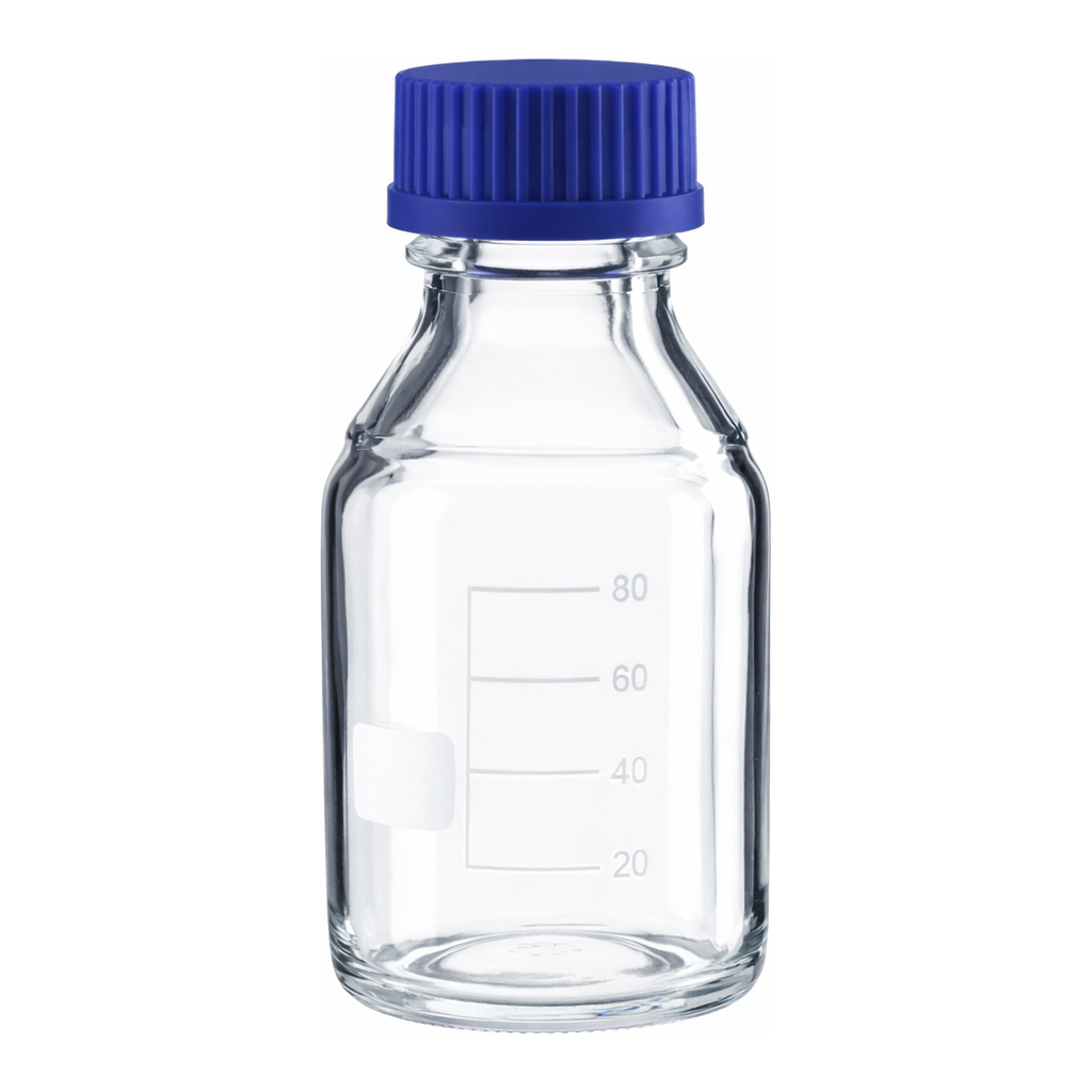 Merck BRAND laboratory bottle, graduated with screw cap