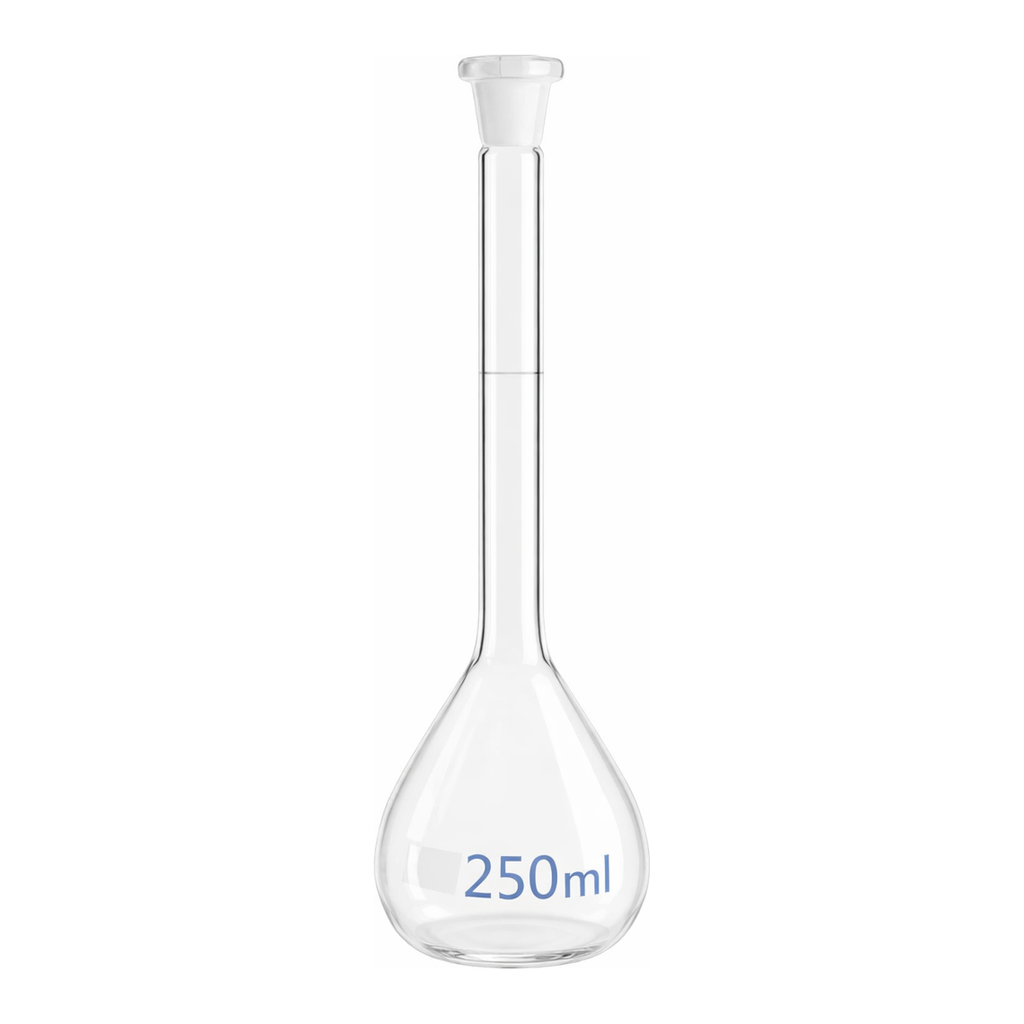 Merck BRAND BLAUBRAND volumetric flask, PP stopper, clear glass