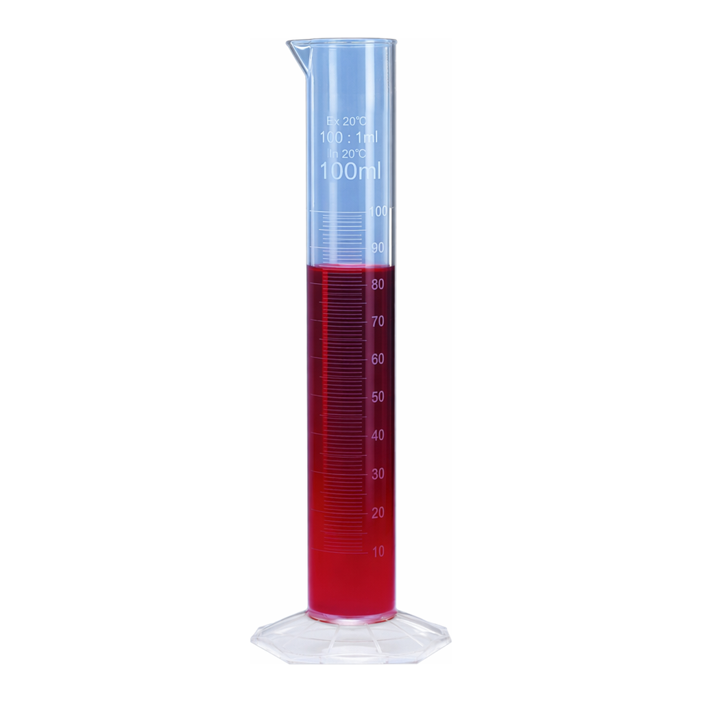 Merck BRAND graduated cylinder, PP, with blue printed scale or embossed scale