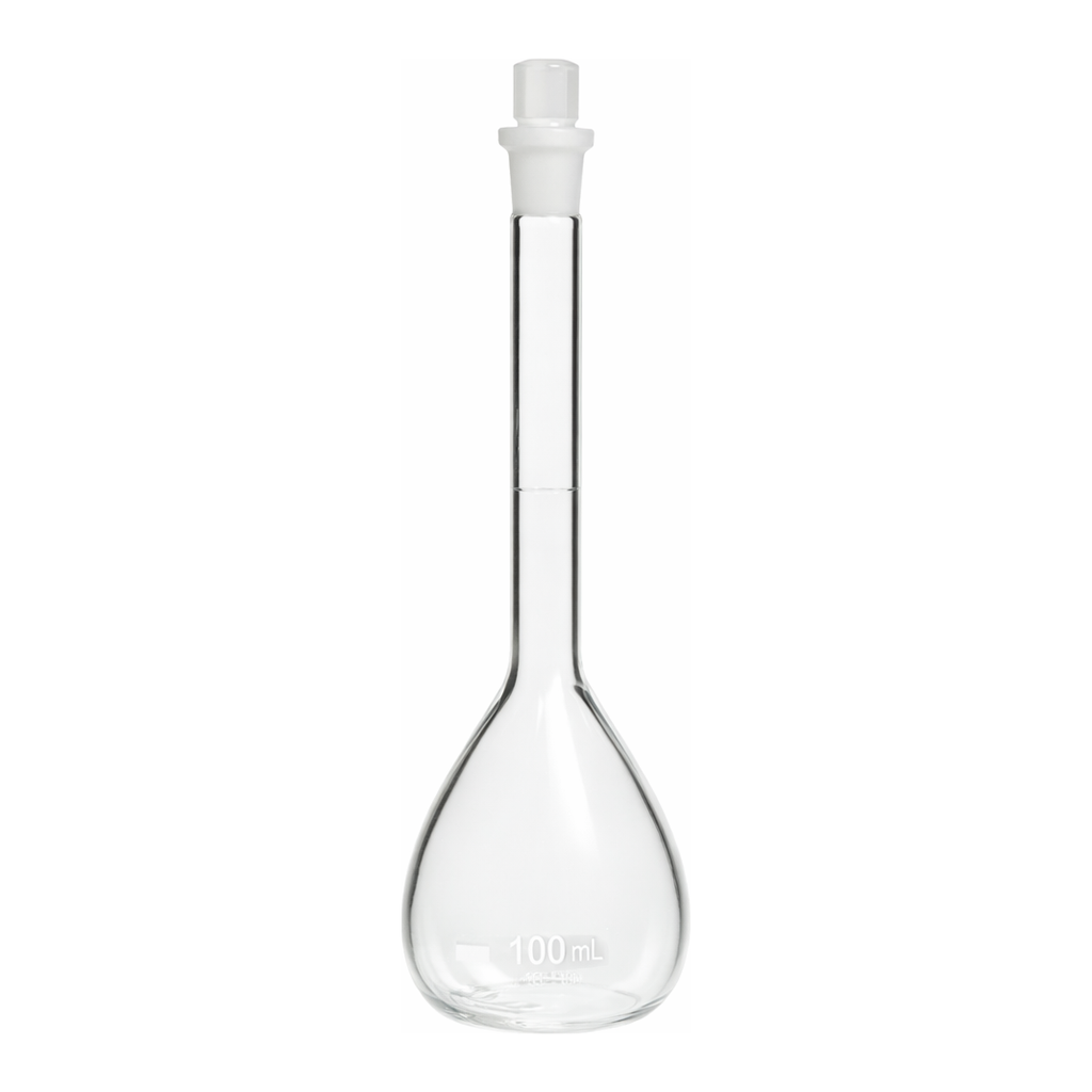 Merck Pyrex volumetric flask, class A with Pyrex ST stopper