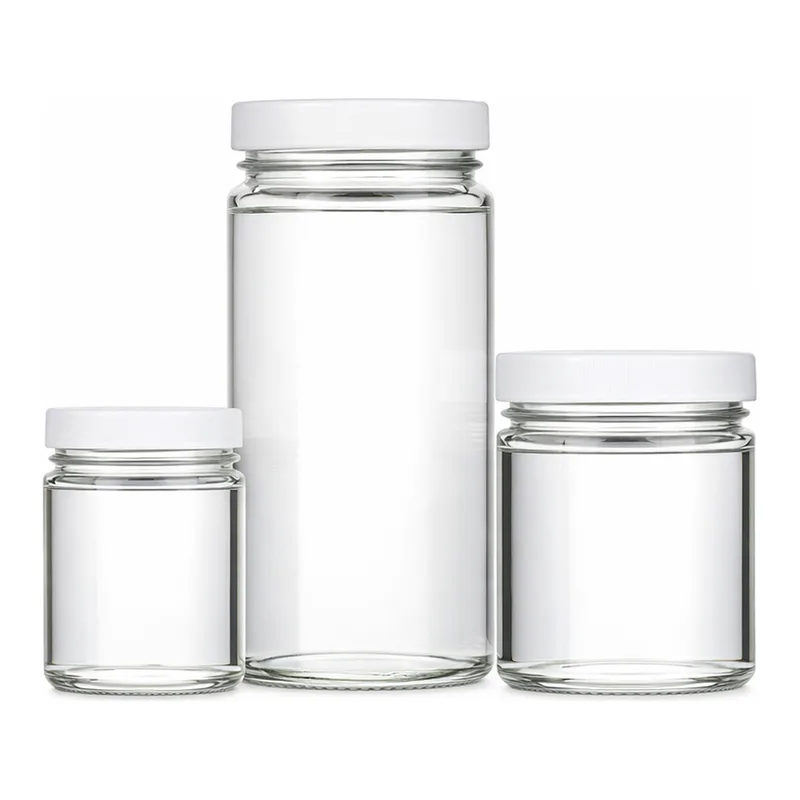Merck Wheaton straight-mouth bottles with cap, clear