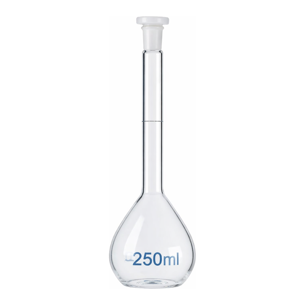 Merck BRAND BLAUBRAND volumetric flask, PP stopper, clear glass
