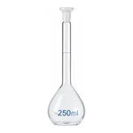 Merck BRAND BLAUBRAND volumetric flask, PP stopper, clear glass
