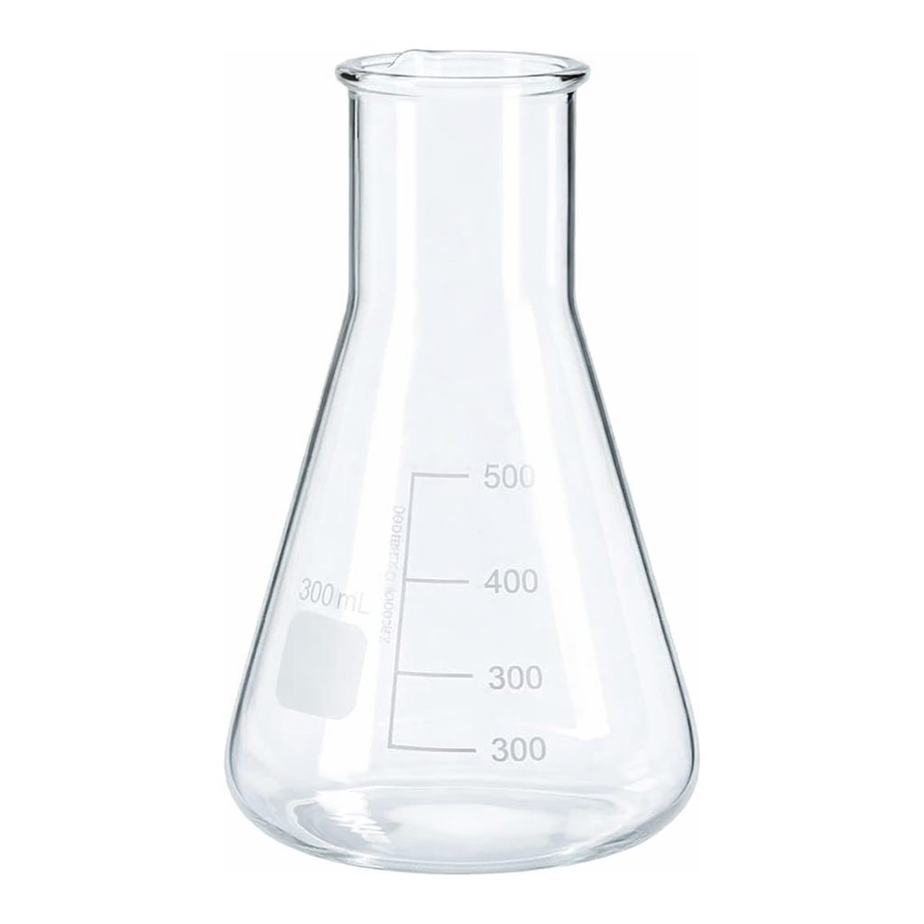 Merck BRAND Erlenmeyer flask with beaded rim and graduation, wide mouth