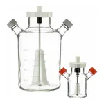 Merck Corning ProCulture glass spinner flask complete, baffled, angled sidearms
