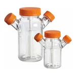 Merck Corning ProCulture glass spinner flask only, baffled, vertical sidearms