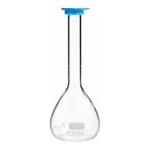 Merck Pyrex class A volumetric flask with snap cap