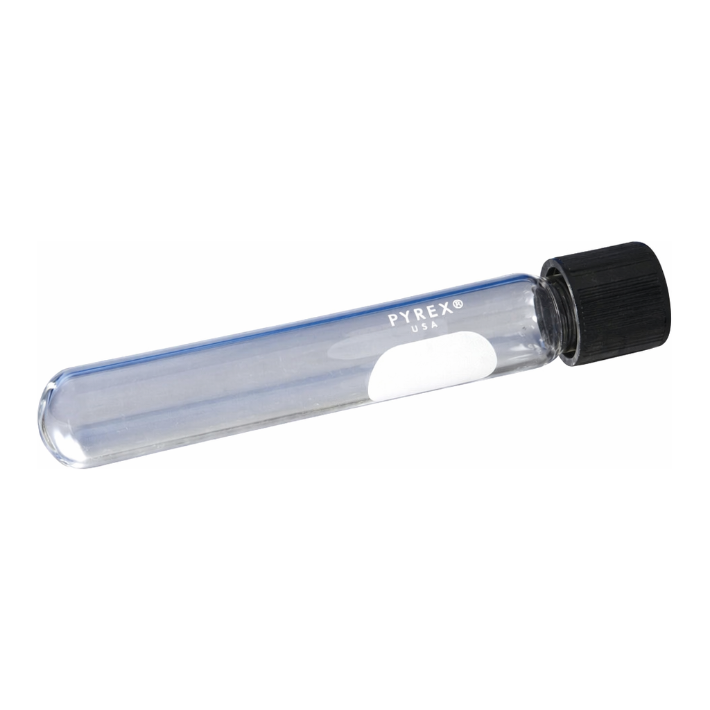 Merck Pyrex culture tubes, screw cap with PTFE liner