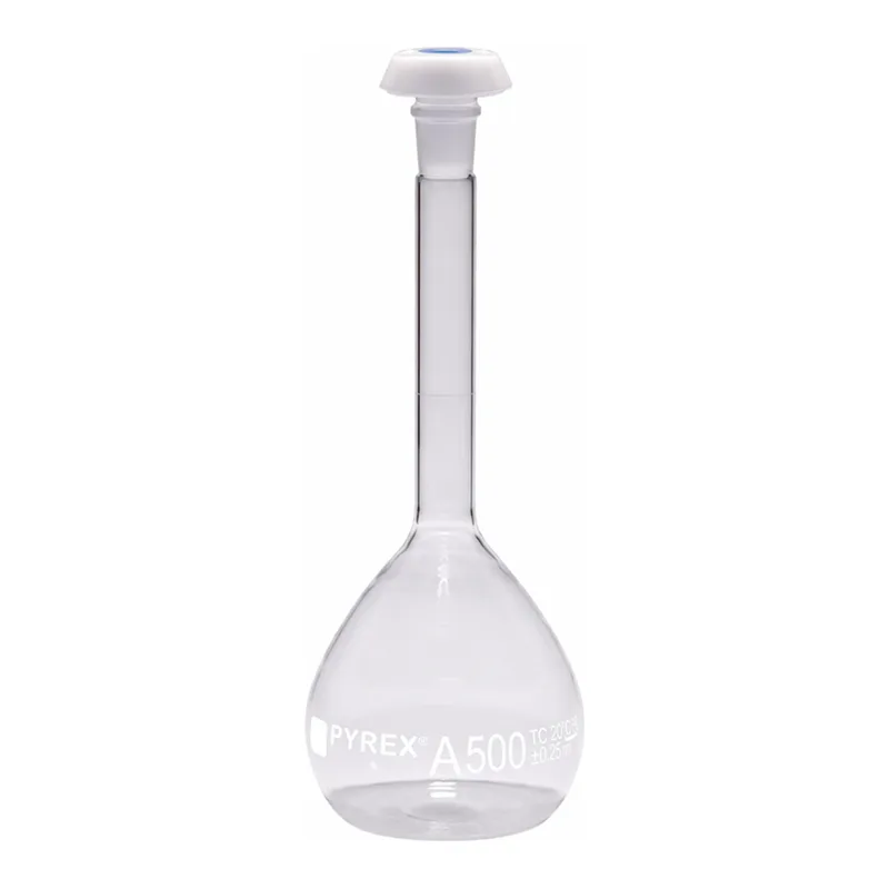 Merck Pyrex Volumetric flask, heavy duty, class A, works certified, USP/ISO/DIN tolerances