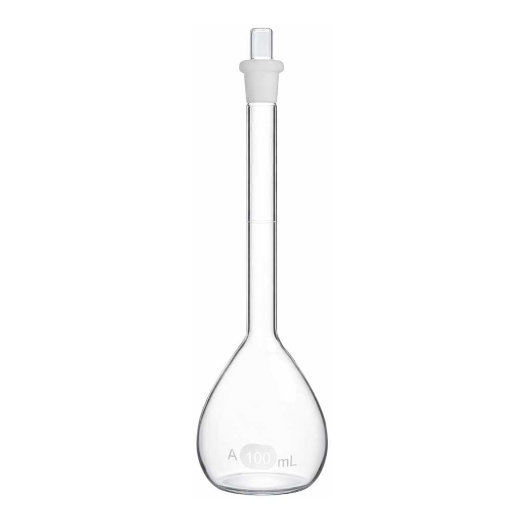 Merck Pyrex volumetric flask, class A with Pyrex ST stopper