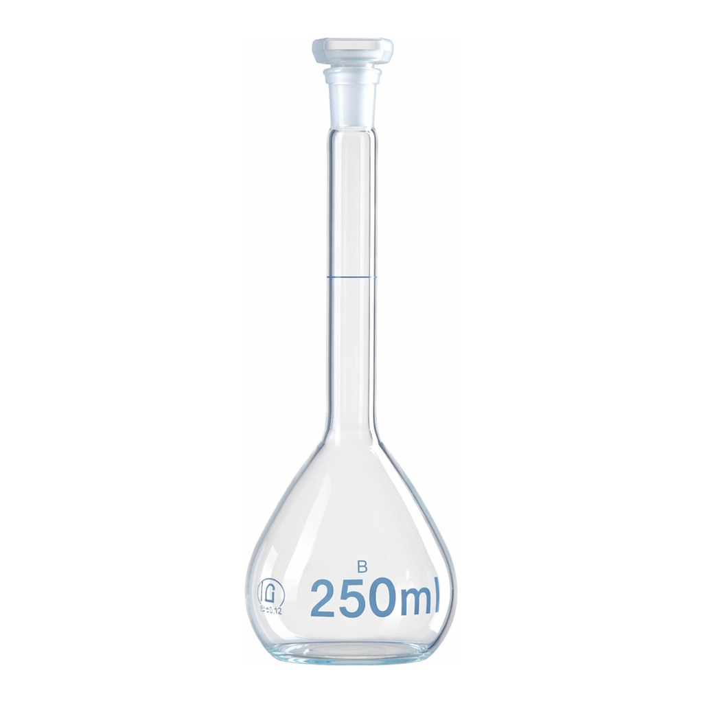 Merck BRAND BLAUBRAND volumetric flask, PP stopper, clear glass