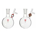 Merck Aldrich round-bottom storage flask with stopcock-equipped septum-inlet