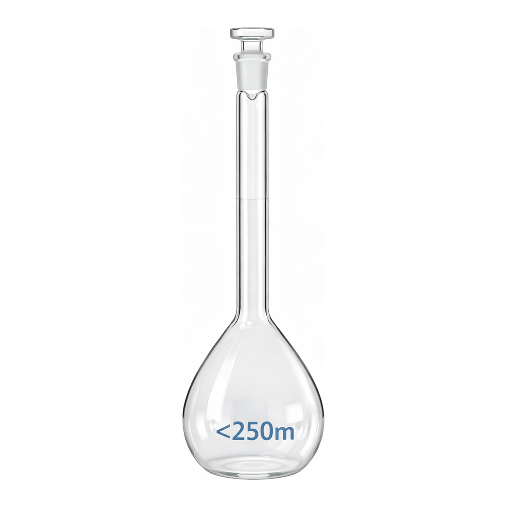 Merck BRAND BLAUBRAND volumetric flask, glass stopper, clear glass