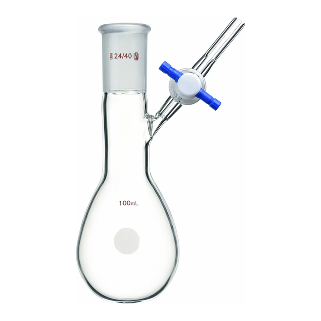 Merck Synthware pear-shaped Schlenk flask with stopcock
