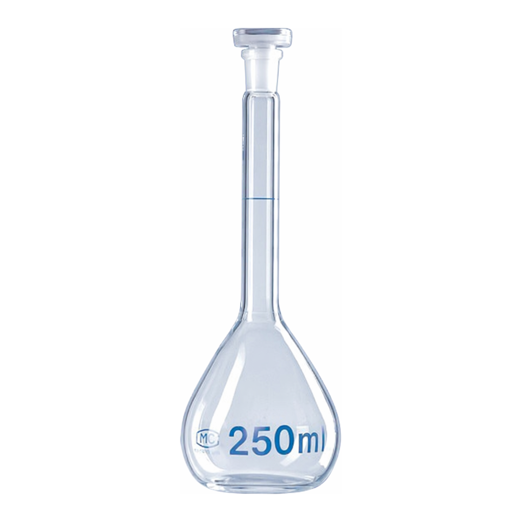 Merck BRAND BLAUBRAND volumetric flask, PP stopper, clear glass