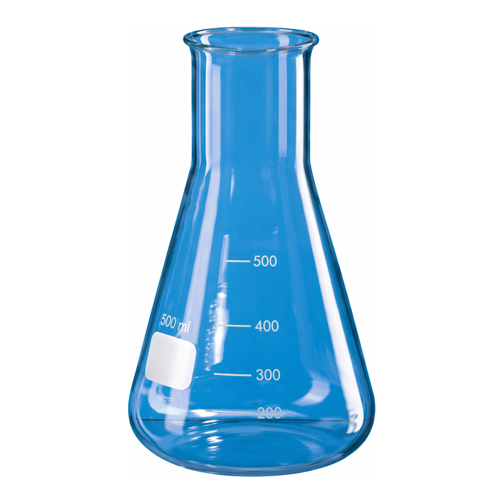 Merck BRAND Erlenmeyer flask with beaded rim and graduation, wide mouth
