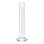 Merck Pyrex Measuring cylinder with spout, class A with white graduations