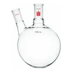 Merck Synthware two neck round bottom flask with angled side neck