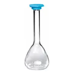 Merck Pyrex class A volumetric flask with snap cap