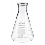 Merck Pyrex narrow-mouth graduated Erlenmeyer flask