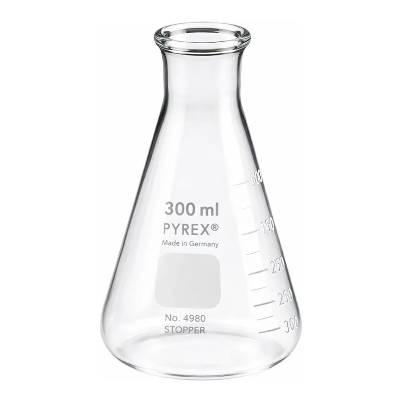 Merck Pyrex narrow-mouth graduated Erlenmeyer flask