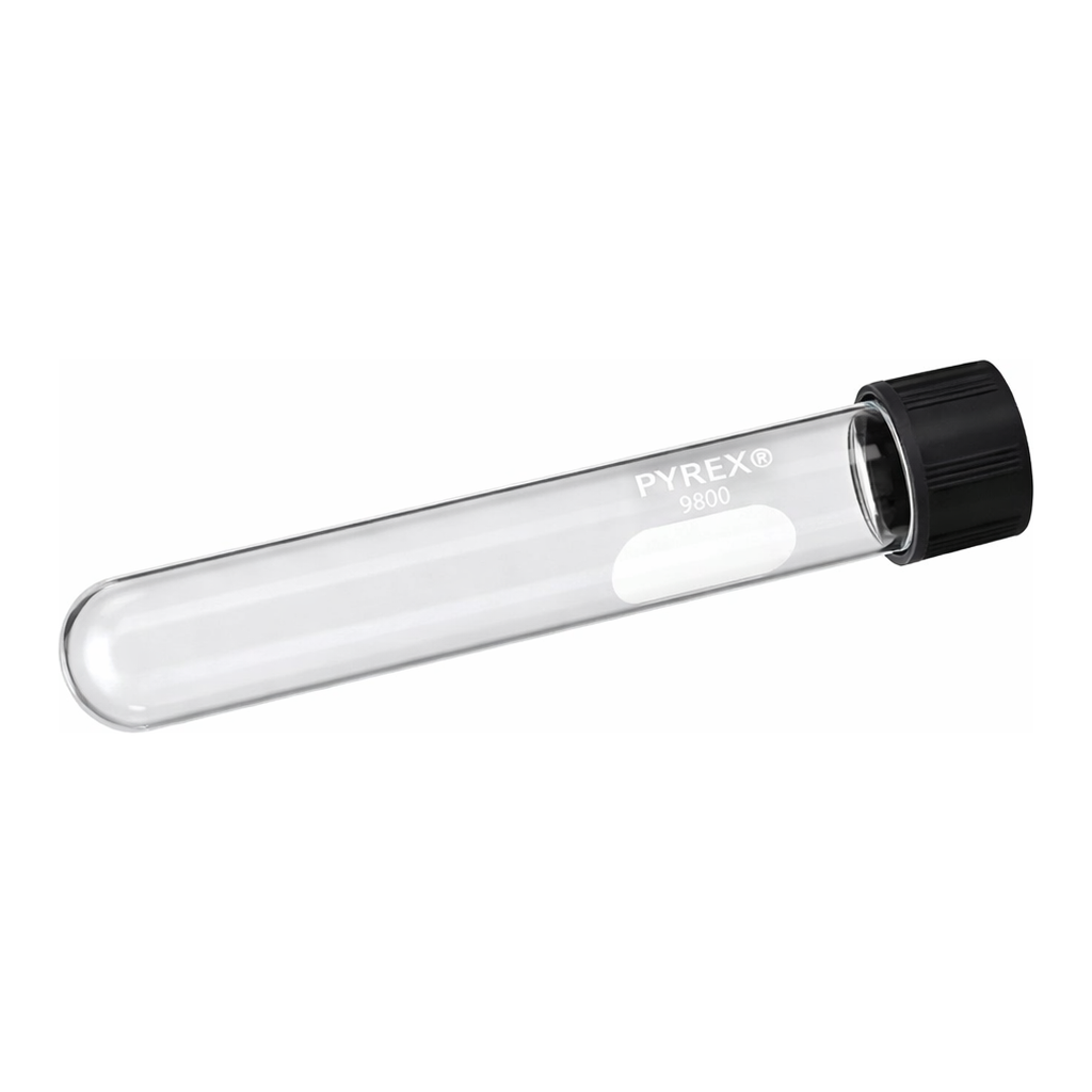 Merck Pyrex culture tubes, screw cap with PTFE liner
