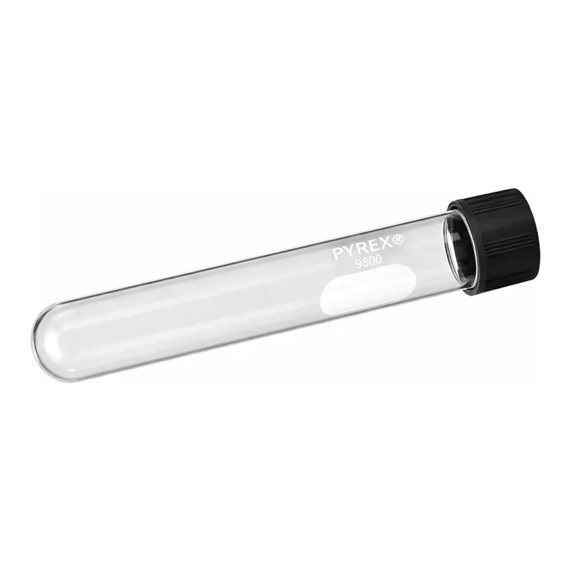 Merck Pyrex culture tubes, screw cap with PTFE liner