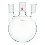Merck Synthware three neck round bottom flask with vertical side necks