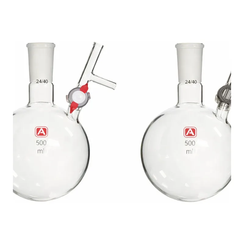 Merck Aldrich round-bottom storage flask with stopcock-equipped septum-inlet