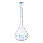 Merck BRAND BLAUBRAND volumetric flask, PP stopper, clear glass