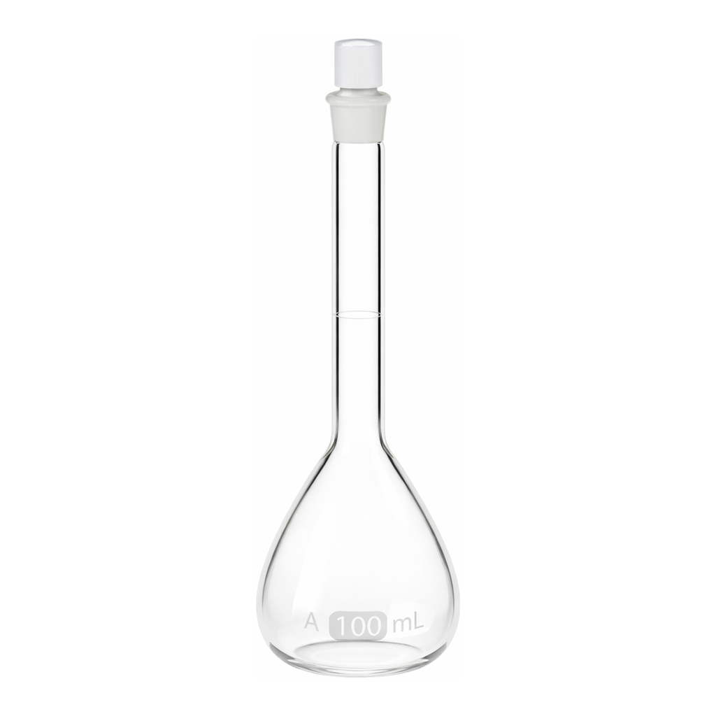 Merck Pyrex volumetric flask, class A with Pyrex ST stopper