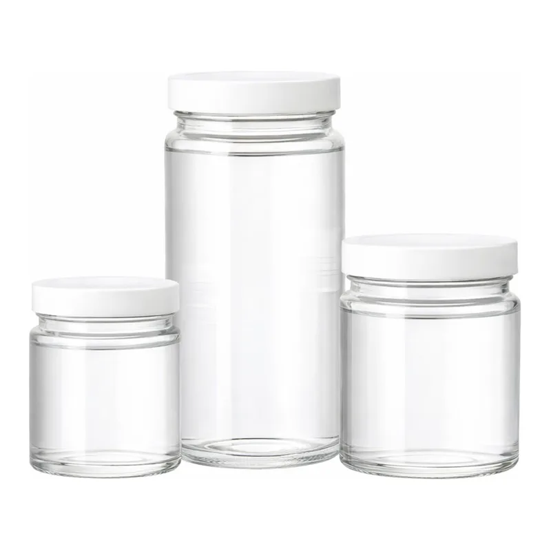 Merck Wheaton straight-mouth bottles with cap, clear