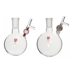 Merck Aldrich round-bottom storage flask with stopcock-equipped septum-inlet